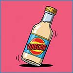 A bottle of vinegar.