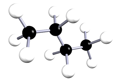 3D model of butane.