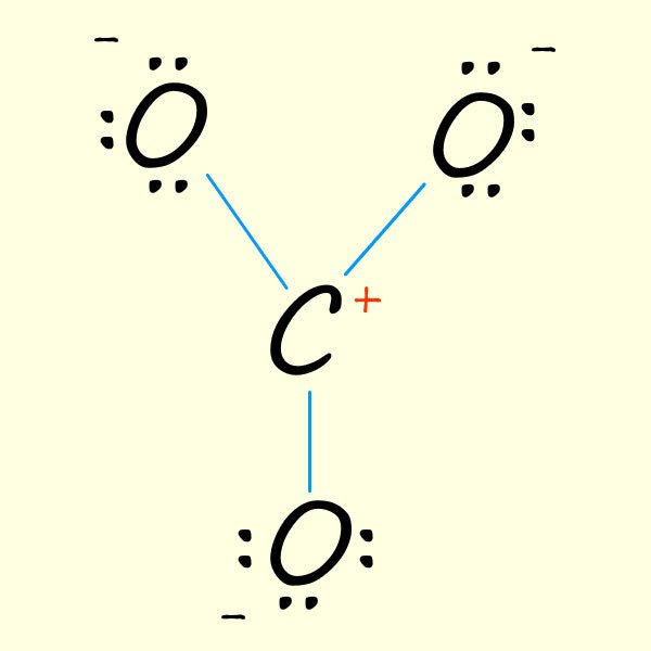 Outline of the shape of the carboante ion with lone pairs of electrons shown on the carbonate ion, how to draw Lewis structures for the carbonate ion.