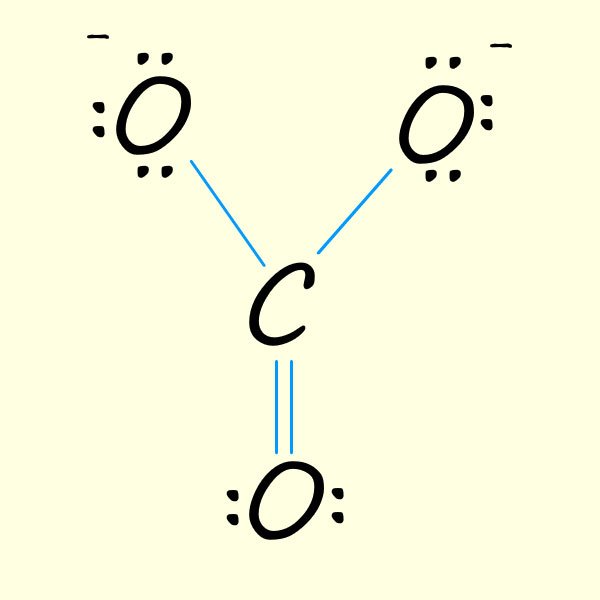 Lewis structure for the carbonate ion