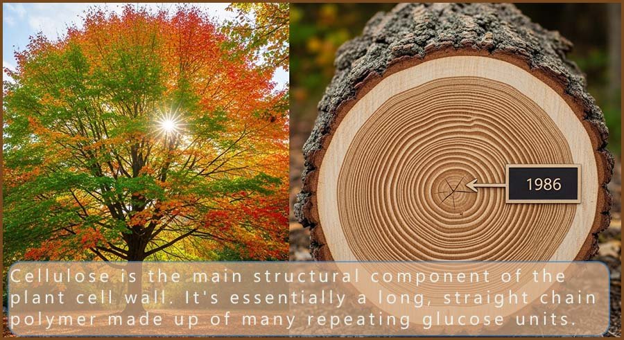 Cellulose is found in the plant cell wall.