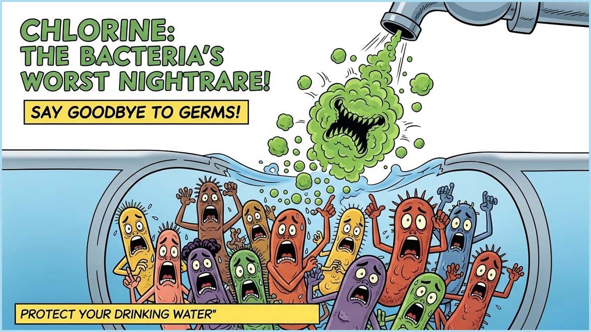 Chlorination of water kills harmful micro-organisms.