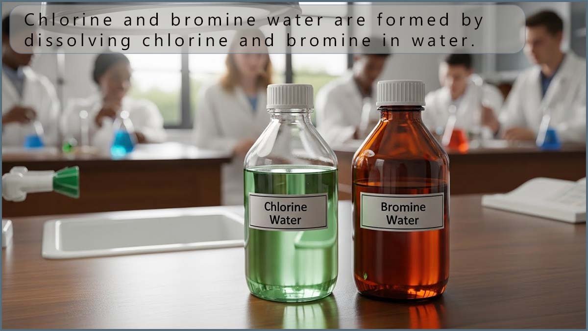 Chlorine and bromine water