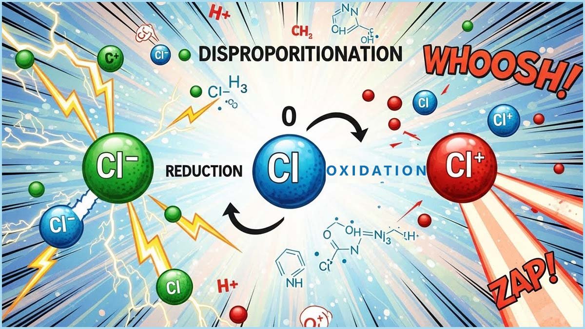 Disproportionation of chlorine