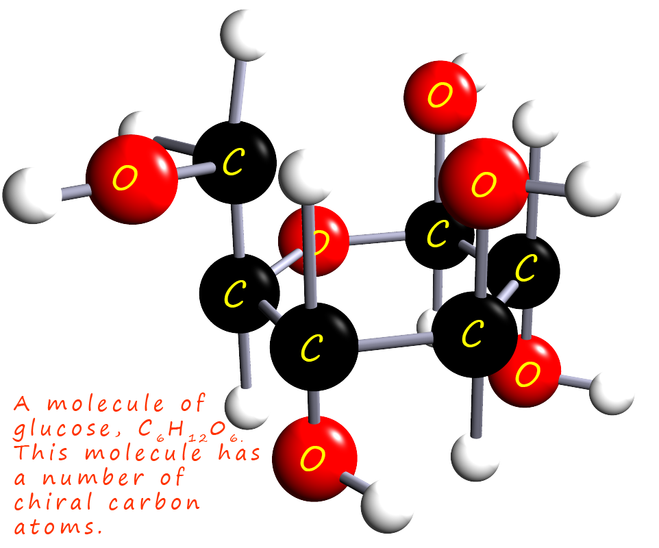 a molecule of glucose has more than 1 chiral carbon