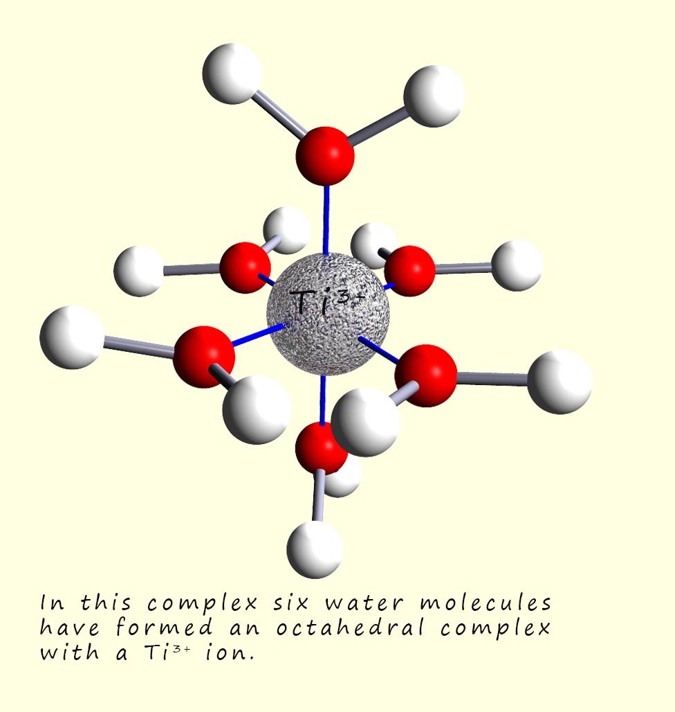 3d model of the hexaaquatitanium(III)complex