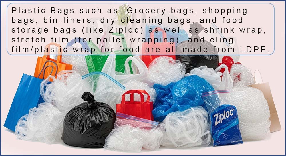 LDPE used to make plastic bags.