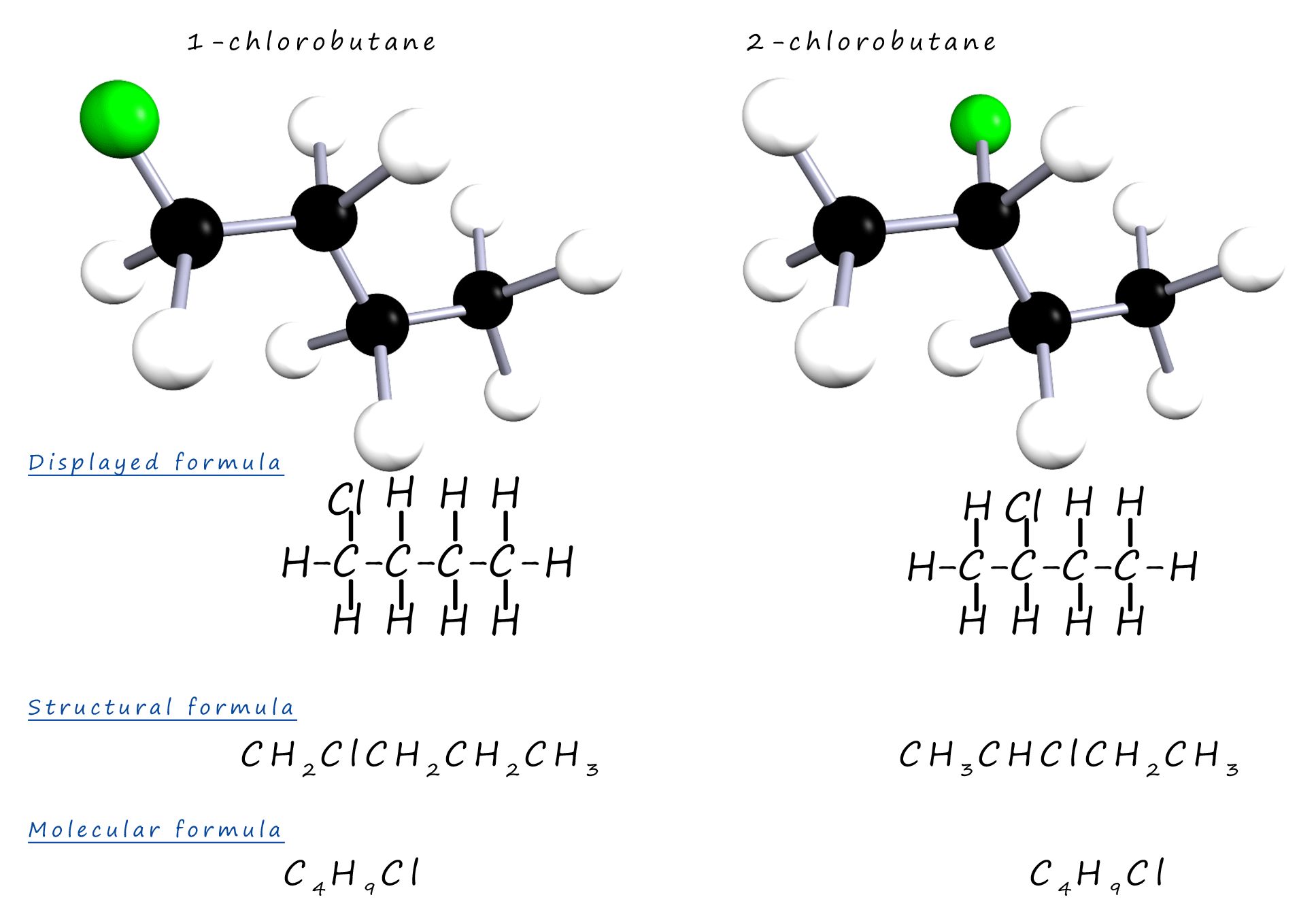 3d models of position isomers.
