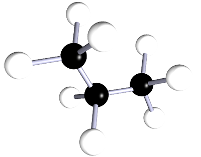 3D model of propane.