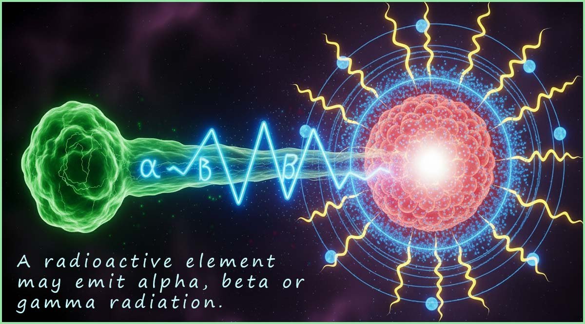 Nucleus emitting radiation